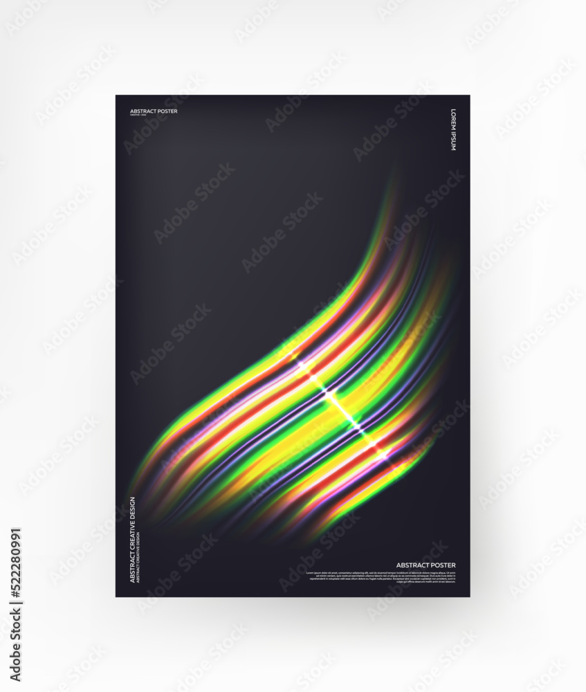 Naklejka premium Minimalist background with neon glow. Vector.