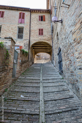 Beautiful places of Italy. Walking old streets of Urbino  city and World Heritage Site in Marche region  Italy.