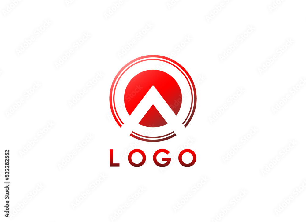 Abstract Initial Letter A Logo. Geometric Circular with Letter A Negative Space Style Isolated on White Background. Usable for Sport, Business and Branding Logos. Flat Vector Design Template Element Abstract Initial Letter A Logo. Geometric Circular with Letter A Negative Space Style Isolated on White Background. Usable for Sport, Business and Branding Logos. Flat Vector Design Template Element