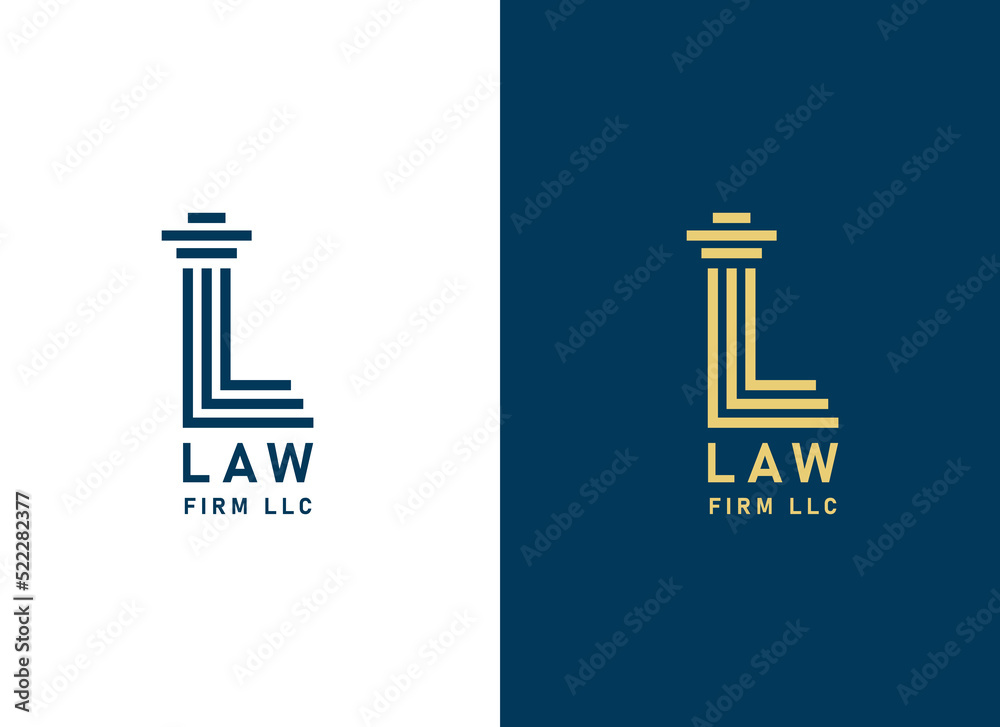 Initial Letter L Logo. Geometric line Shape Pillar Symbol. Usable for Law, Firm, Business and Branding Logos. Flat Vector Design Template Element Initial Letter L Logo. Geometric line Shape Pillar Symbol. Usable for Law, Firm, Business and Branding Logos. Flat Vector Design Template Element