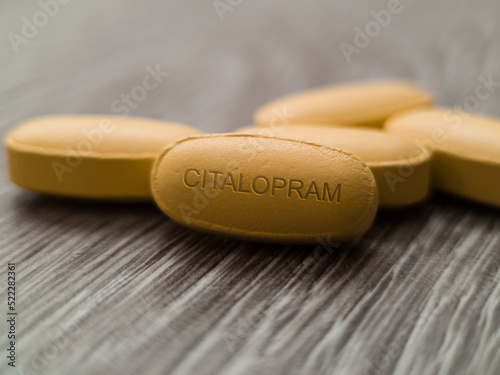 Citalopram antidepressant pill