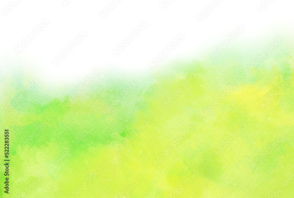 Fototapeta premium 背景素材_水彩テクスチャ_黄緑