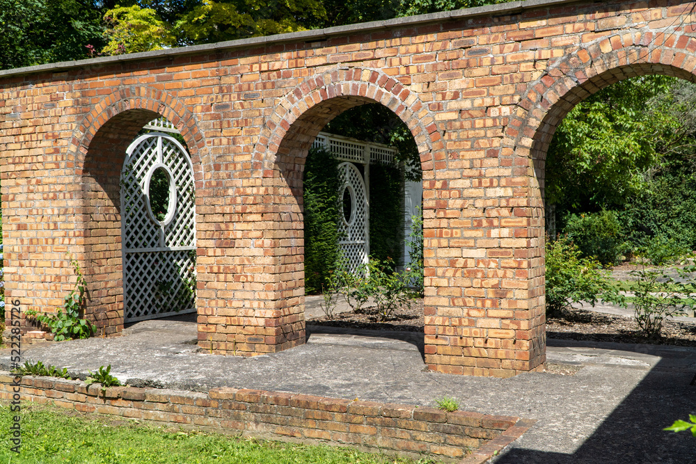 old brick arch in the town