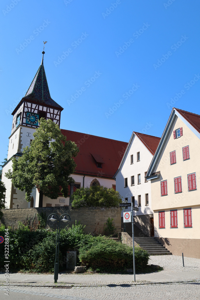 Historisches Ensemble Weilimdorf mit Oswaldkirche und Altem Rathaus