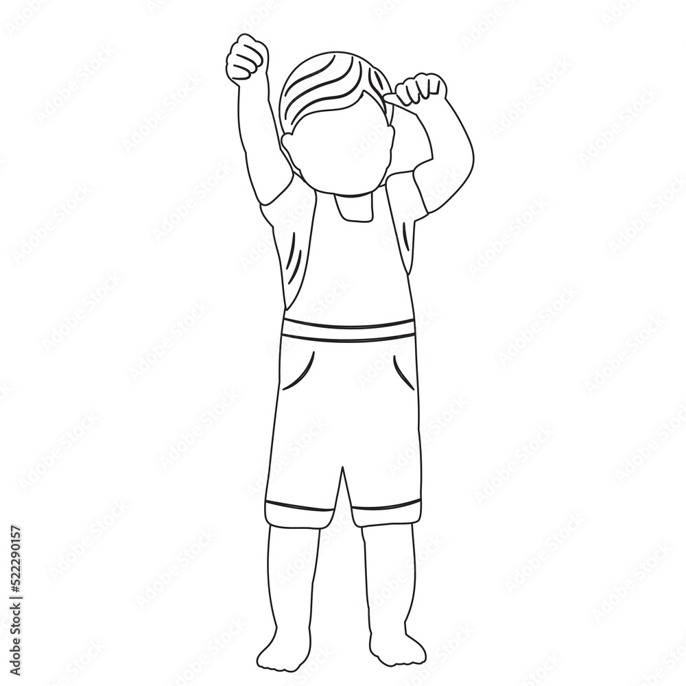 baby sketch on white background isolated, vector baby sketch on white background isolated, vector