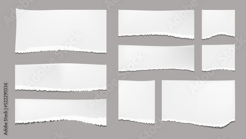 Sharply Torn Paper Edge With Shadow Set