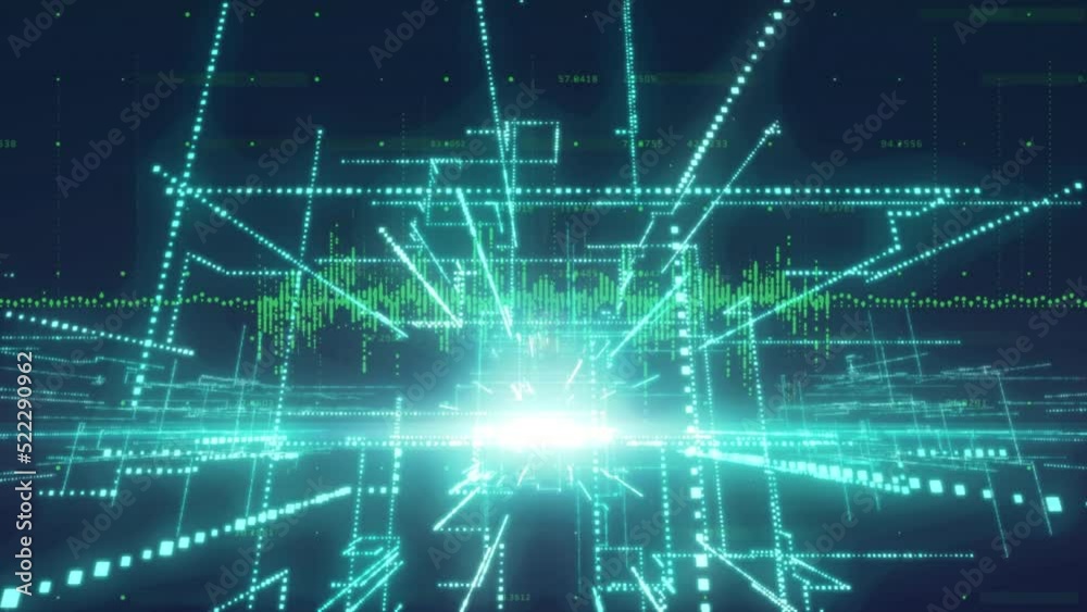 Unique design video with illuminated abstract pattern, copy space Unique design video with illuminated abstract pattern, copy space