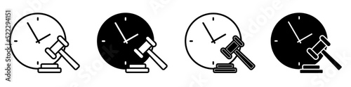 Auction icon vector set. bargaining illustration sign collection. sold symbol or logo.