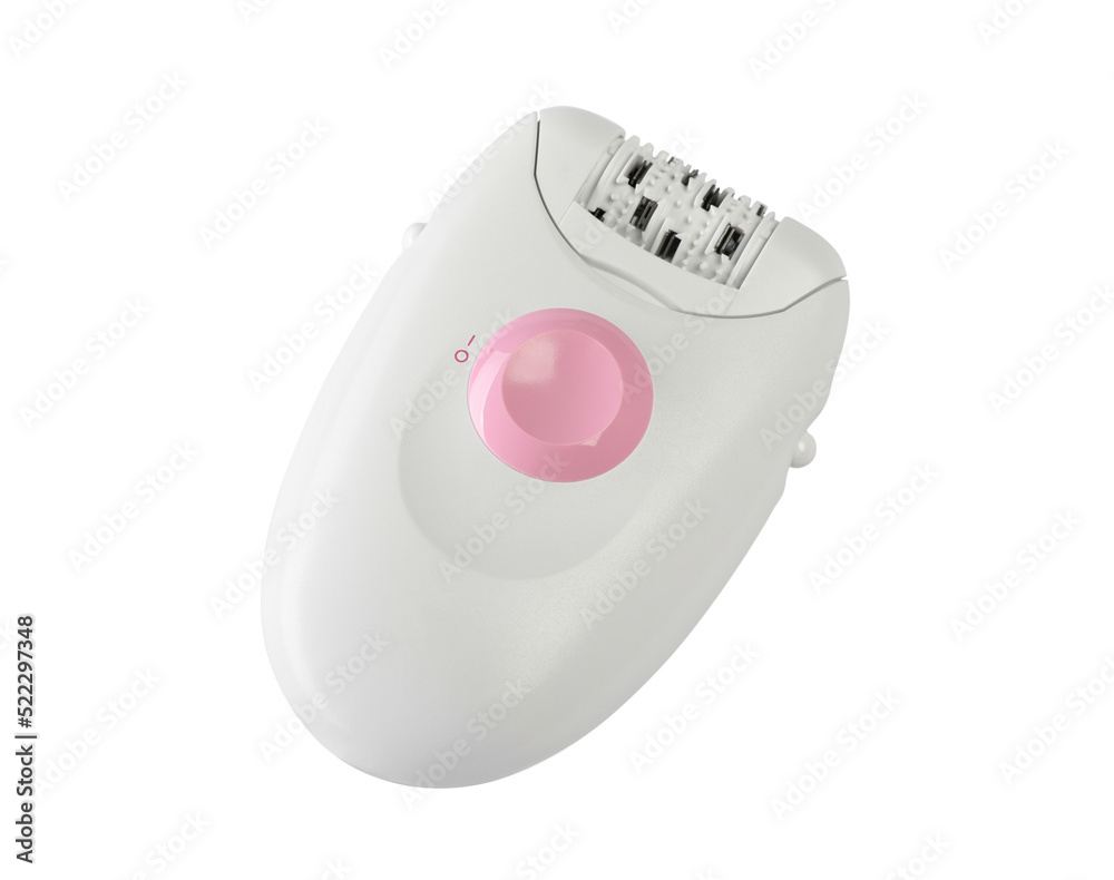 Modern epilator isolated on white. Hair removal Modern epilator isolated on white. Hair removal