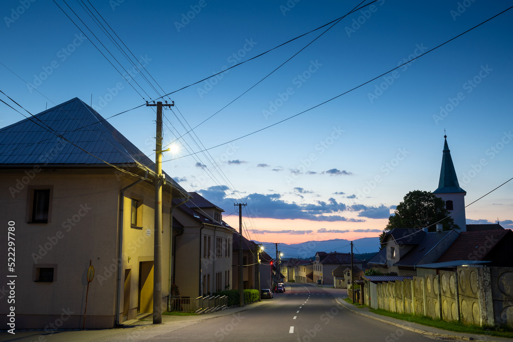 Horna Stubna village in Turiec region, Slovakia.