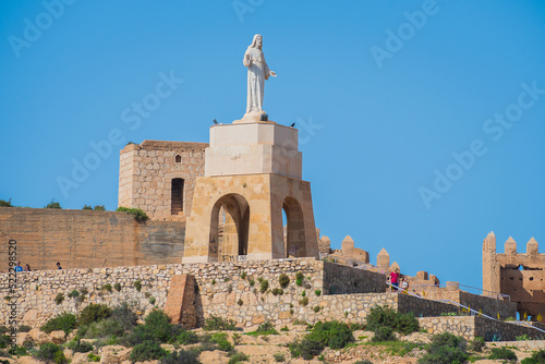 Cityscape of the Alcazaba (castle) of Almeria (Almeria, Spain)