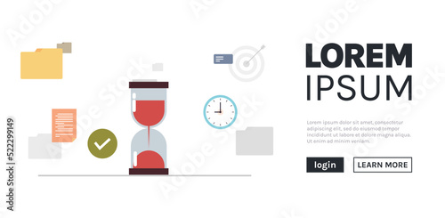 Planning day scheduling appointment agenda and meeting plan time management concept flat vector illustration.