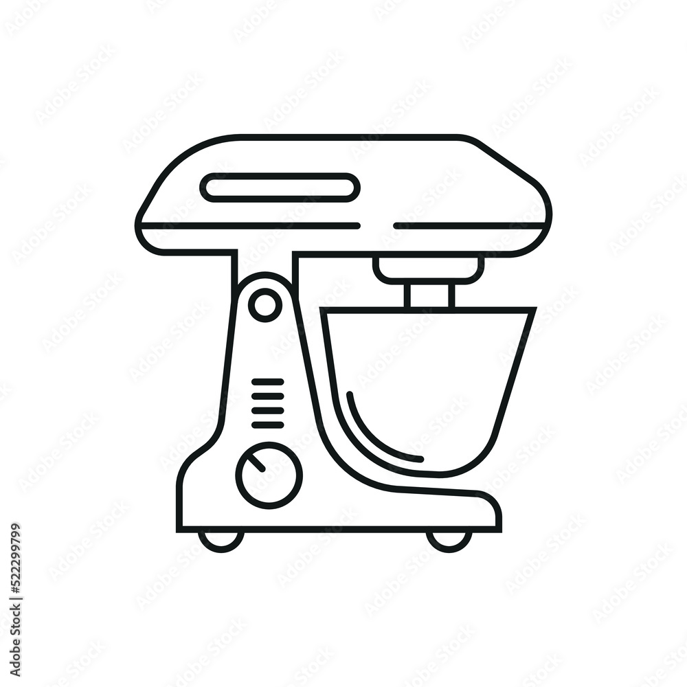 Kneader cooking machine icon - editable stroke