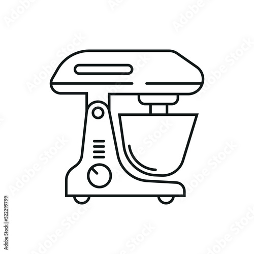 Kneader cooking machine icon - editable stroke