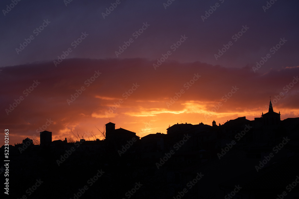 Fototapeta premium sunset in the city