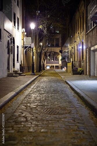 Night brick road