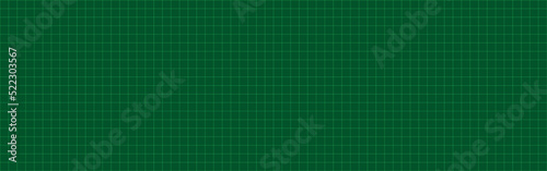 Green graph school background. Long banner in a cell. Vector illustration