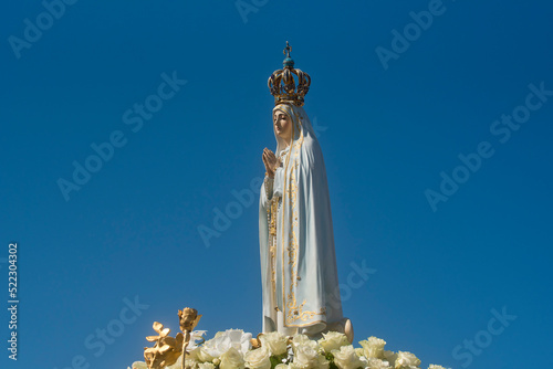 Statue of Our Lady of Fatima at the Sanctuary of Our Lady of Fatima, Portugal