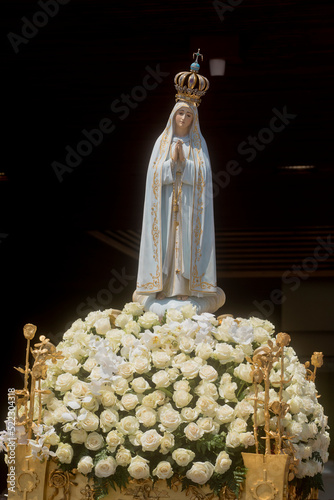 Statue of Our Lady of Fatima at the Sanctuary of Our Lady of Fatima, Portugal