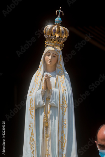 Statue of Our Lady of Fatima at the Sanctuary of Our Lady of Fatima, Portugal