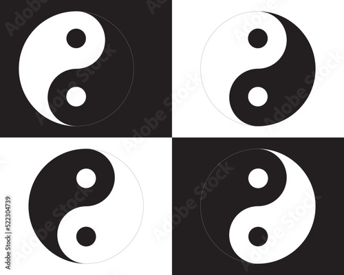 yin yang symbol on black background