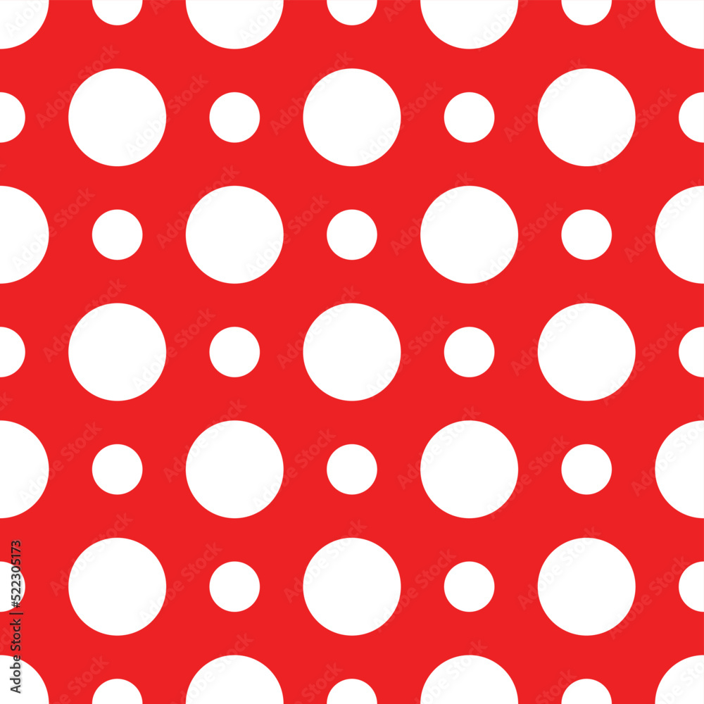 
Red polka dot pattern seamless background, trendy street print for textile