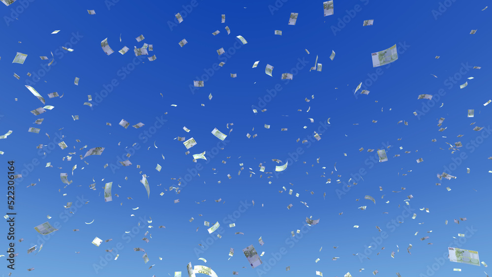 Money falling down from the sky 3D illustration. Money falling down from the sky 3D illustration.