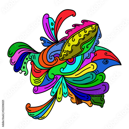 Colorful Bird Vector  Hand Drawn Doodle Illustration Background for Banners, Posters, Tshirts and Patterns