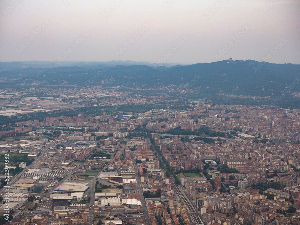 Aerial view of Turin