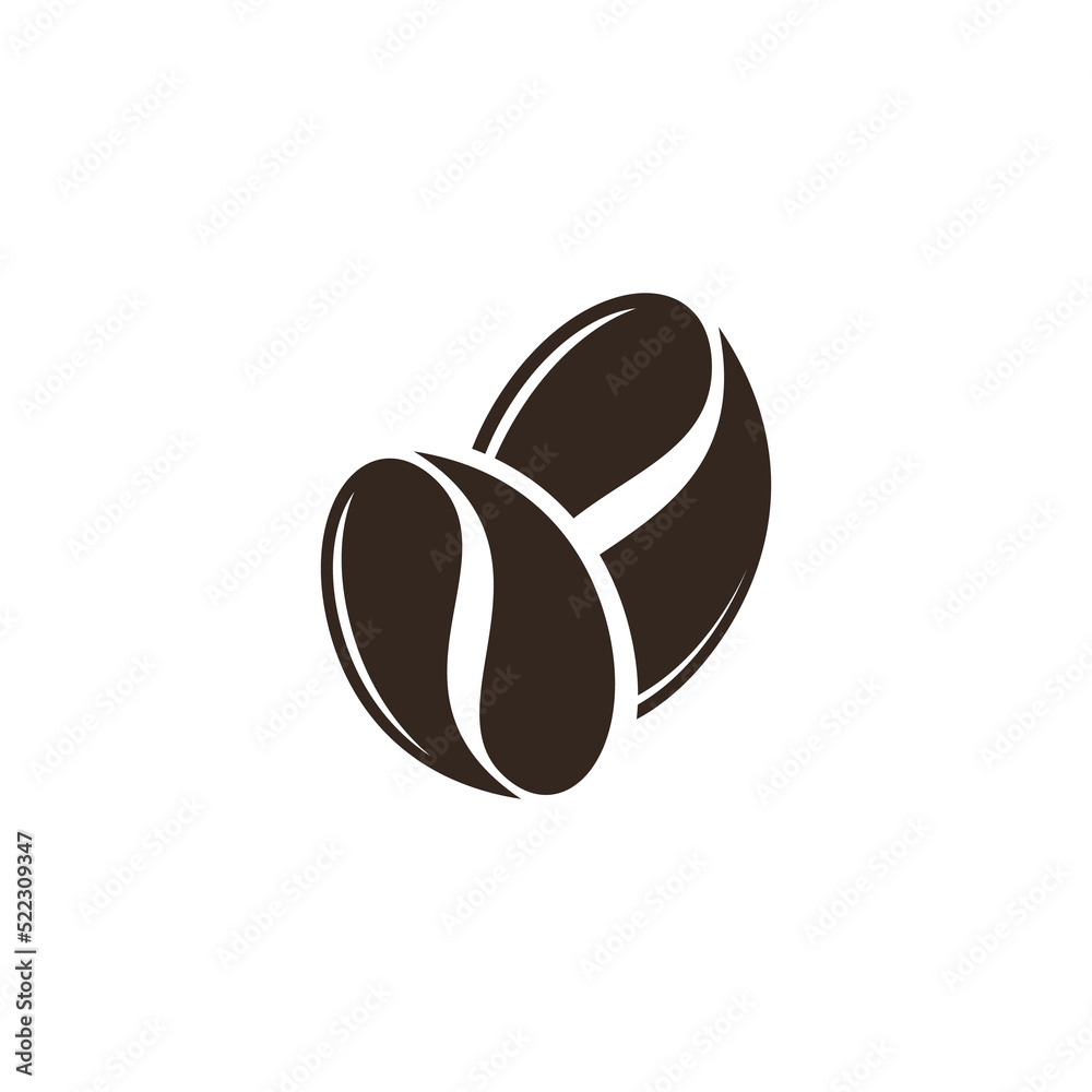 brown coffee bean icon. caffeine symbol. Coffee break, lunch or take away drink logo. brown coffee bean icon. caffeine symbol. Coffee break, lunch or take away drink logo.