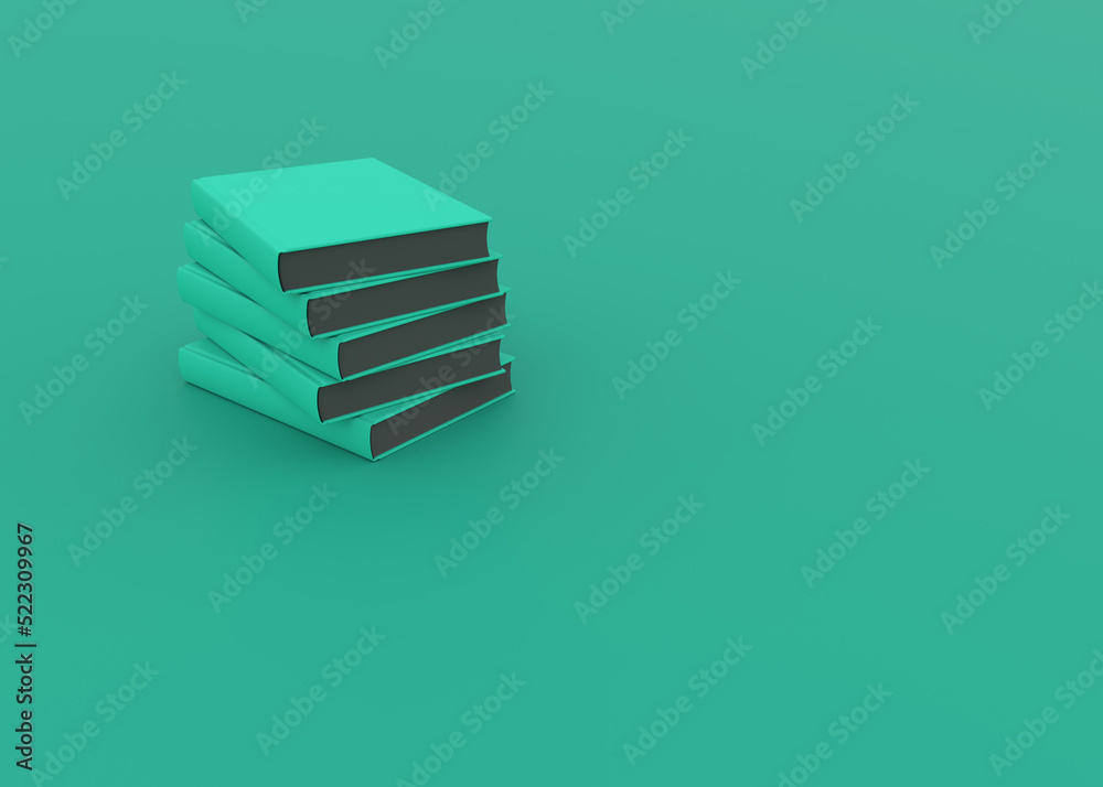 stack of green books stack of green books