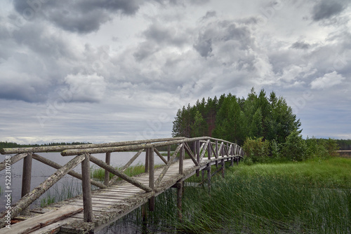 Patvinsuo National Park in Finland: Northern European nature, Suomunjarvi lake.