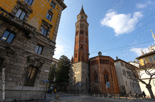 MILAN, ITALY, MARCH 5, 2022 - San Gottardo in Corte Church in the center of Milan, Italy. photo