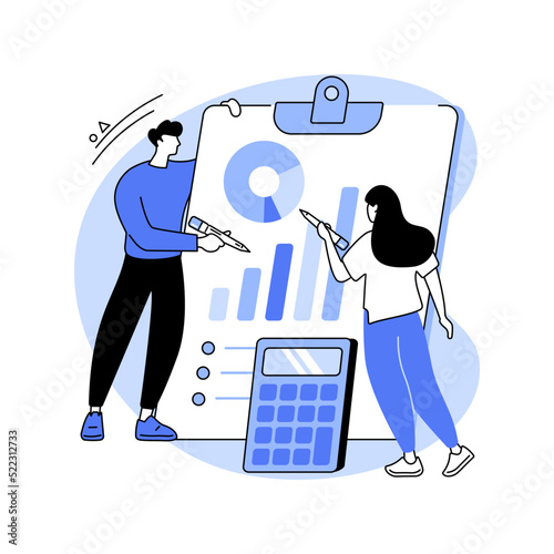 Accounting isolated cartoon vector illustrations.