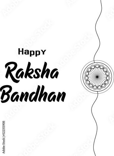 Happy Raksha Bandhan Typographic Design Template