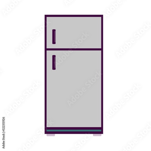 Fridge on a white background.