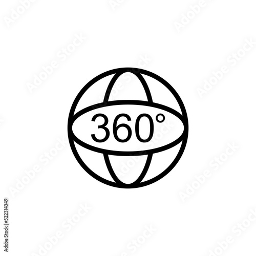 360 degree icon set  360 degree vector set sign symbol