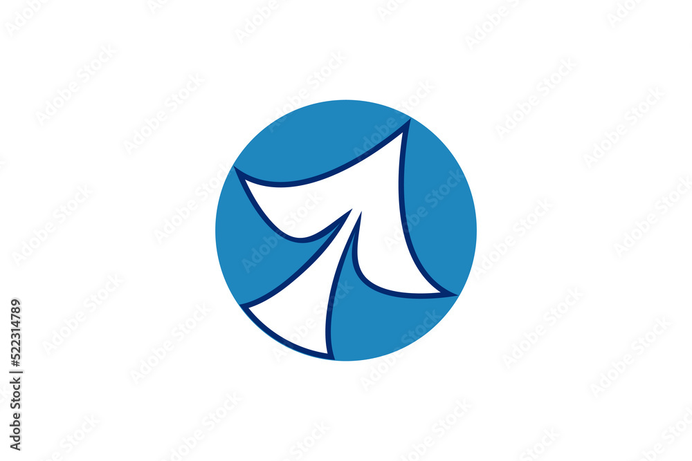 Circle Globe and North East Arrow Path Direction, Ways to Success in This World logo design Circle Globe and North East Arrow Path Direction, Ways to Success in This World logo design
