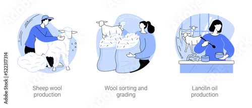 Secondary products production isolated cartoon vector illustrations se
