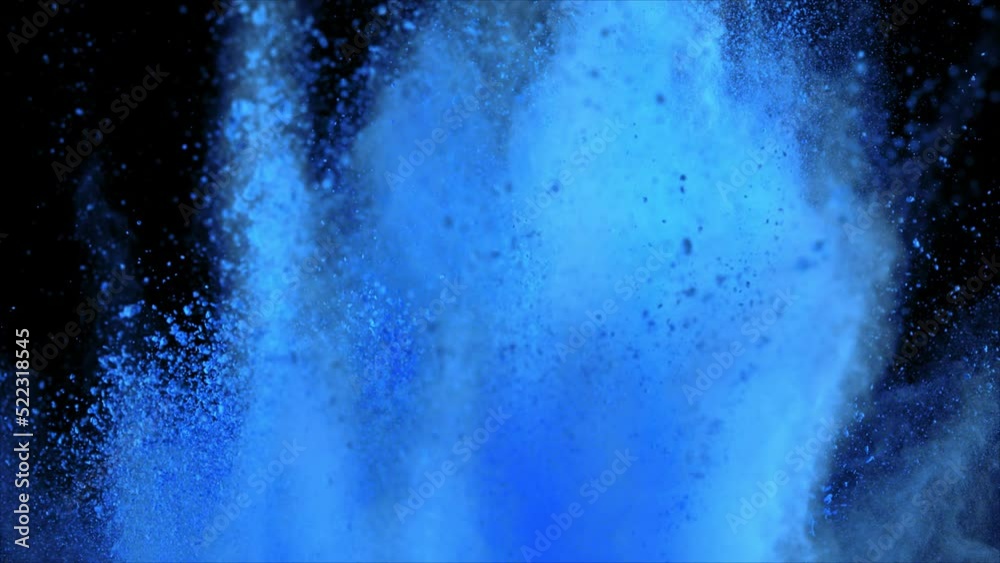Super slow motion of coloured powder explosion isolated Super slow motion of coloured powder explosion isolated