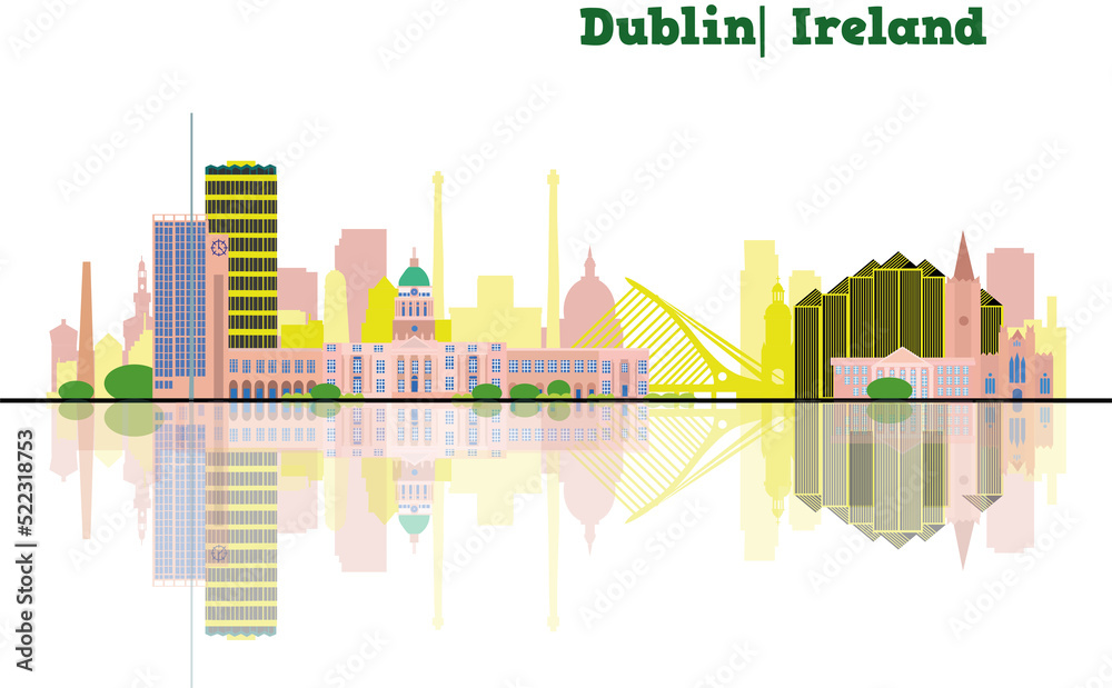 Naklejka premium Dublin Cityscape