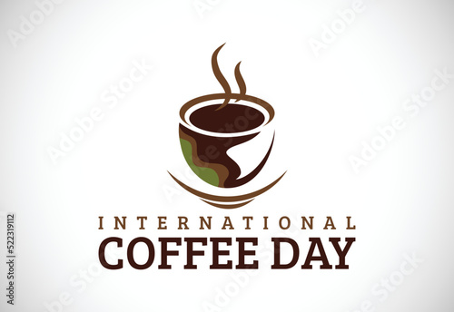 International coffee day vector illustration. Suitable for greeting cards  posters  and banner
