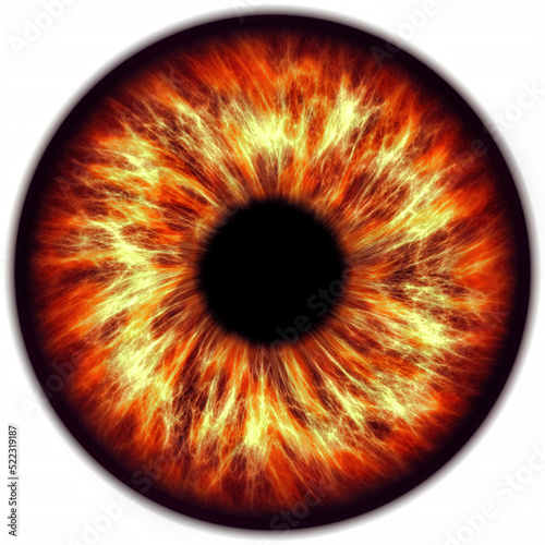 Illustration of a red human iris