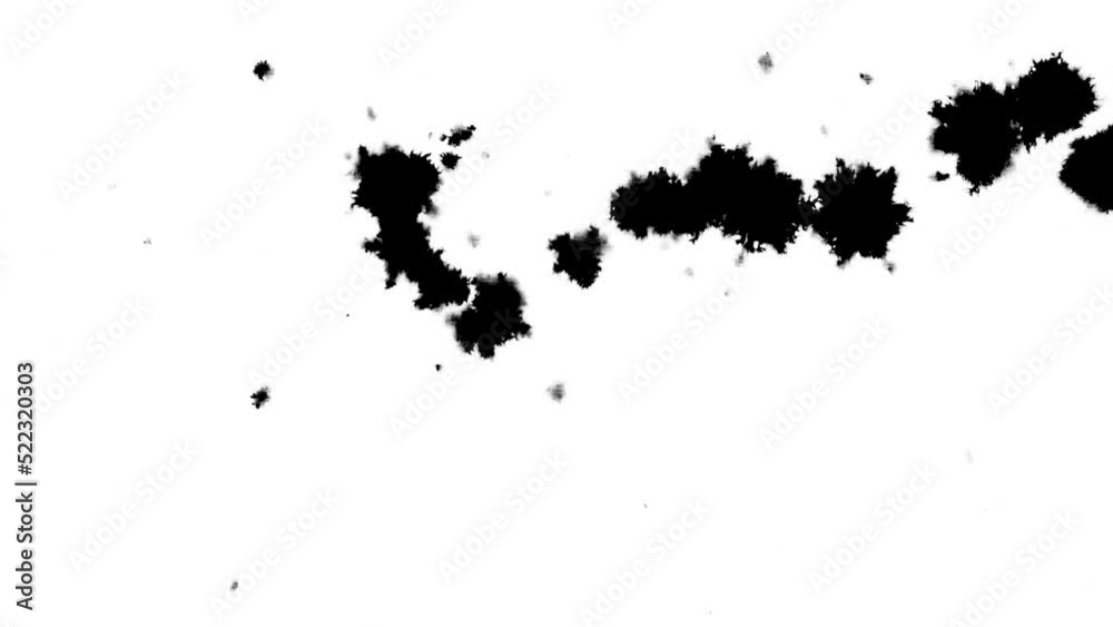 Abstract ink splatter transition in black and white seamless loop Abstract ink splatter transition in black and white seamless loop