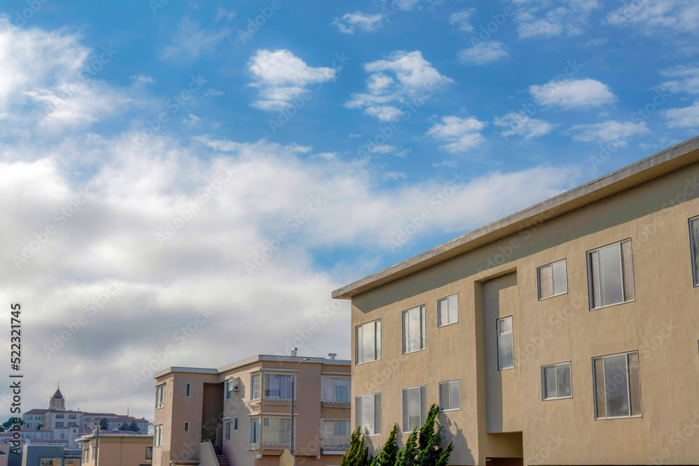 Apartment buildings in the city of San Francisco, California