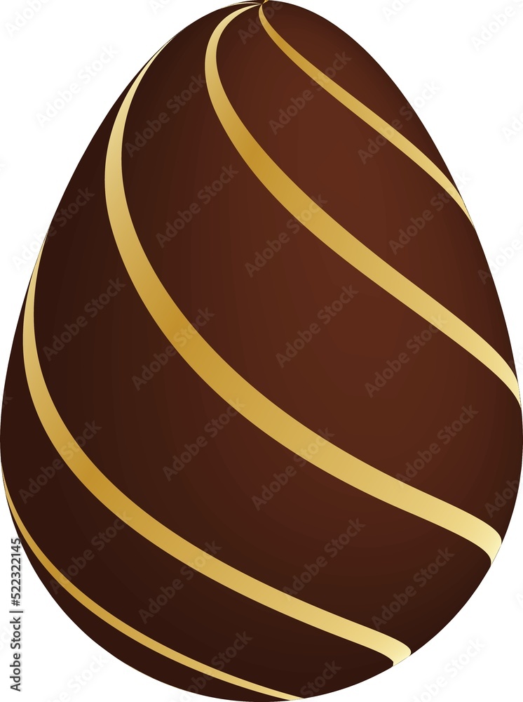 Obraz premium Gold chocolate Easter eggs on the white background.