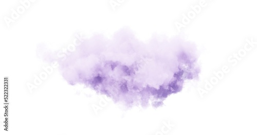 Purple cloud on white background. 3d rendering.  © Sudakarn