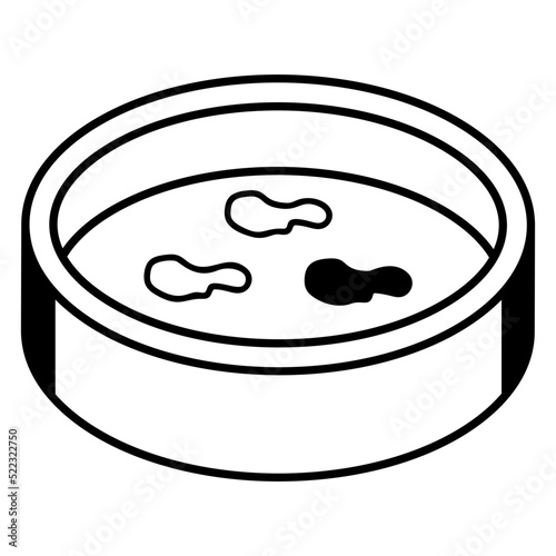 Download outline icon vector of petri dish 