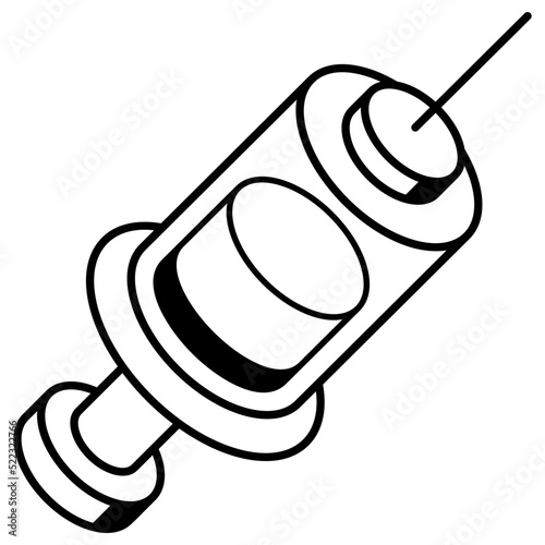 An isometric icon design of injection 