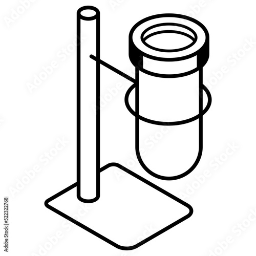 A linear icon of retort stand